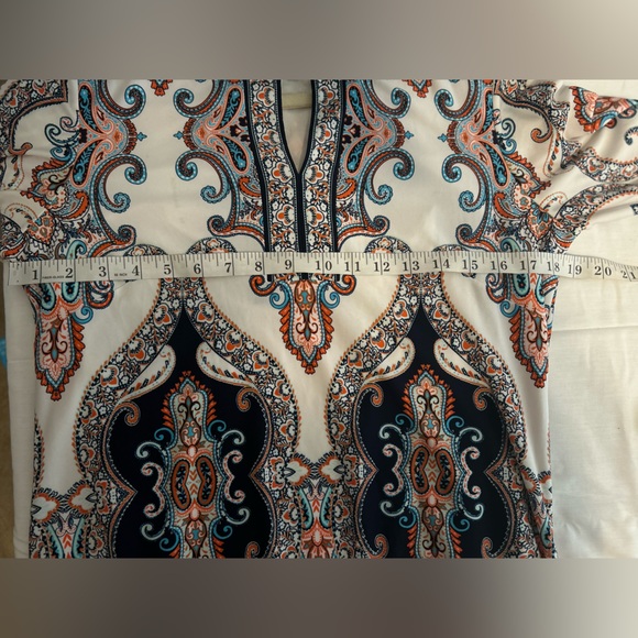 Studio One Elegant Paisley Quarter Length Sleeve Dress - Picture 10 of 10